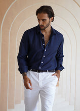 Load image into Gallery viewer, Mens Shirt Tapered Fit 100% Italian Linen

