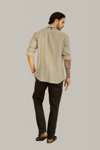 Load image into Gallery viewer, Mens Shirt Relaxed Fit Mandarin Collar 100% Linen
