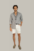 Load image into Gallery viewer, Mens Stripe Shirt Mandarin Collar 100% Cotton
