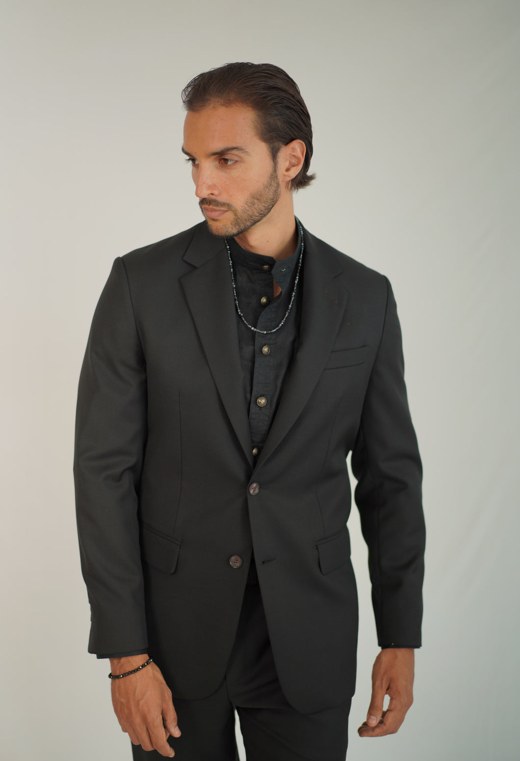 Mens Wool/Cashmere Suit Tailored 2 Button