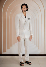 Load image into Gallery viewer, Mens Tailored Double Breasted Linen Suit

