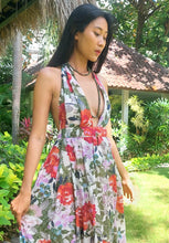Load image into Gallery viewer, Womens Floral Halter Neck Maxi Dress
